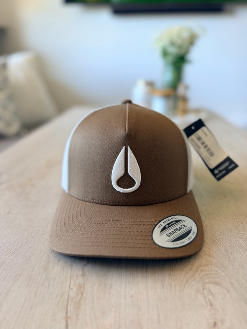NIXON Iconed Snapback Trucker Hat (Brown/White) - NWT